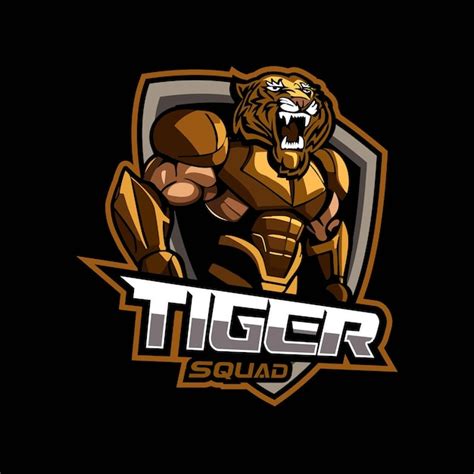 Premium Vector Esport Gaming Badge Logo Tiger Mascot