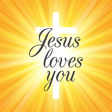 Gesù ti ama sullo sfondo dello sprazzo di sole Arte vettoriale a Vecteezy