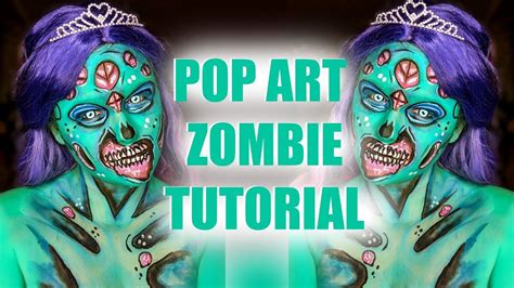 Zombie Prom Queen Pop Art Zombie Makeup Tutorial Youtube