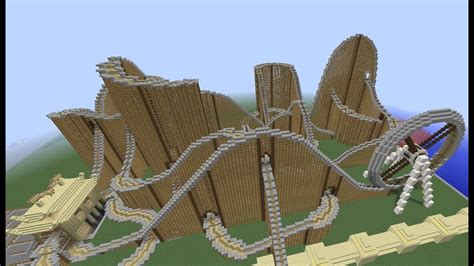how to build a minecraft rollercoaster in 10 minutes youtube