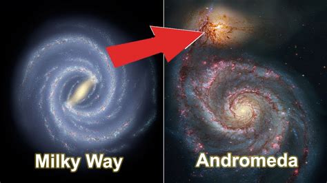 What If The Milky Way And Andromeda Galaxies Collided Youtube