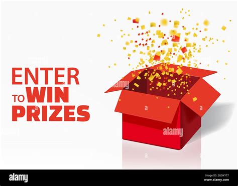 Box Exploision Blast Open Red T Box And Confetti Enter To Win