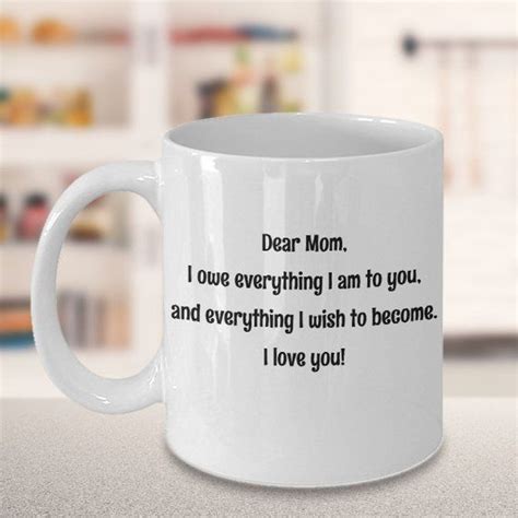 Choosing gifts for new moms can be a bit tricky because, on the one hand, you probably want to get her something practical and functional to ease the burden many of her life's new stressors. Dear Mom Mug, sentimental gift for mom, Mother's Day mug ...