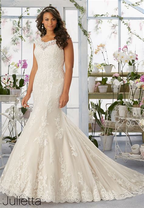 Graceful, striking forms mesmerize in various shades of white. Plus Size Wedding Gowns | Mori Lee | Julietta Collection ...