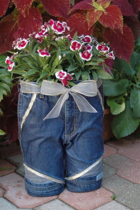 I Saw A Plaster Jean Overall Planter In A Gardening Shop One Day And