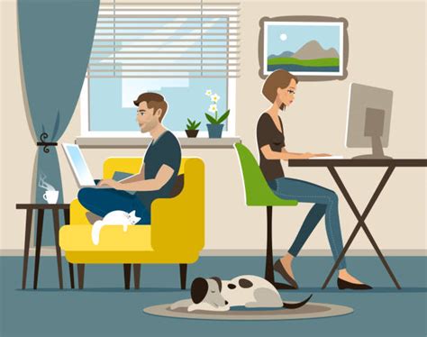 Work From Home Illustrations Royalty Free Vector Graphics And Clip Art