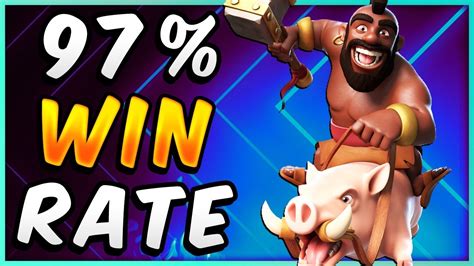 97 Win Rate Best Hog Rider Deck — Clash Royale Youtube