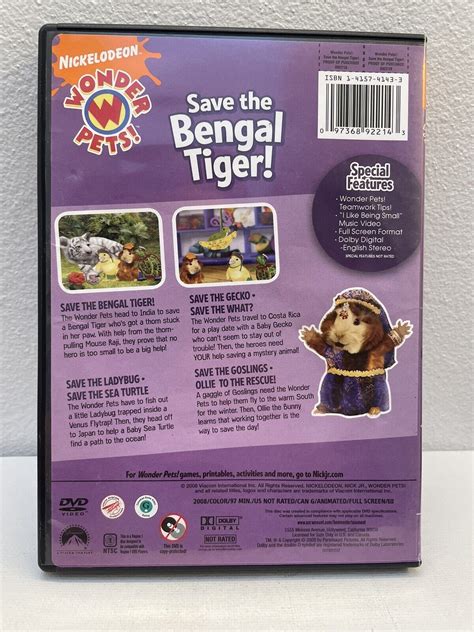 Wonder Pets Save The Bengal Tiger Dvd 2008 97368922143 Ebay