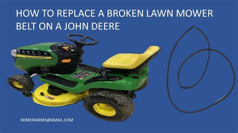 How To Replace A Broken Lawn Mower Belt On A John Deere Youtube