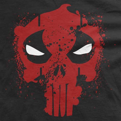 Deadpool Punisher Skull Shop Novelty Tees Guerrilla Tees
