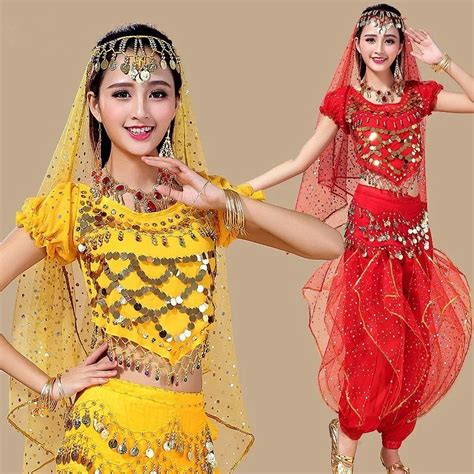 Professional Costume Set Egyptian Belly Dance Dress Clothes Costumes Adult Bellydance Woman