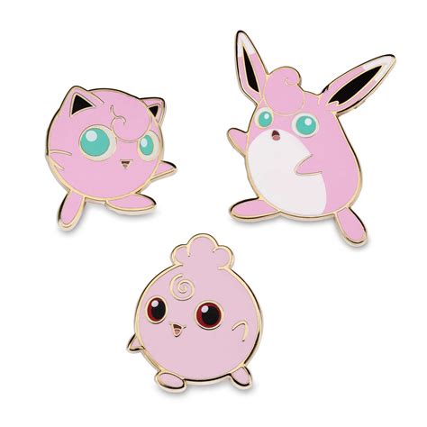 Igglybuff Jigglypuff And Wigglytuff Pokémon Pins 3 Pack Pokémon