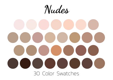 Nudes Color Swatches Color Palette Ipad Etsy