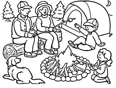 Camping Tent Coloring Pages Free Printable Coloring Pages