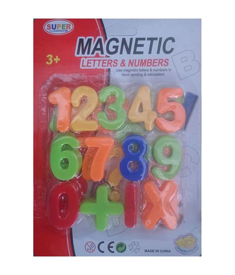 Ptcmart Multicoloured Plastic Magnetic Letters Numbers And Alphabet