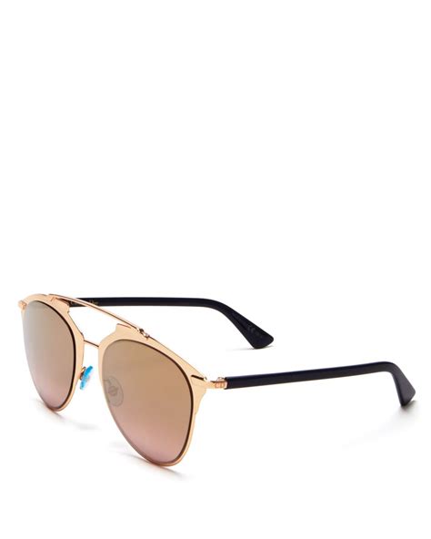 Lyst Dior Reflective Mirror Aviator Sunglasses In Metallic