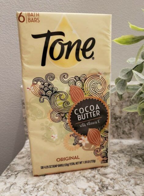 Tone Cocoa Butter Original Bar Soap 6 Bath Bars 425 Oz Each New Ebay