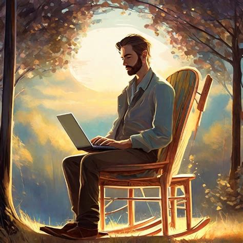 Download Ai Generated Man Laptop Royalty Free Stock Illustration