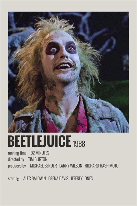 Beetlejuice Polaroid Poster Beetlejuice Movie Movie Posters Minimalist Alternative Movie Posters