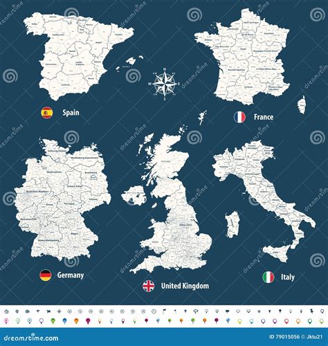 Cartina Dell Italia E Della Francia