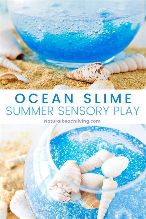 Ocean Slime For Kids The Best Clear Slime Recipe Natural Beach