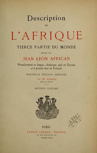 Description De Lafrique By Leo Africanus Open Library