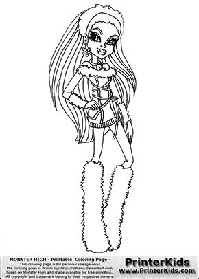 All information about monster high abbey coloring pages. Monster High - Abbey Bominable - Coloring Page | Monster ...