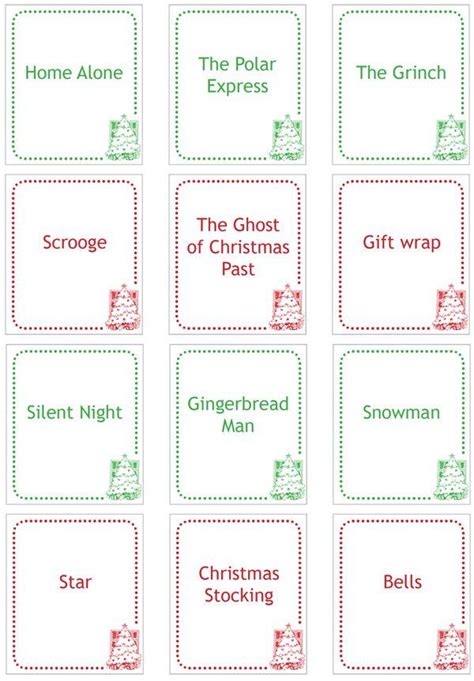 Christmas Charades Printable Childhood101 Christmas Charades Game