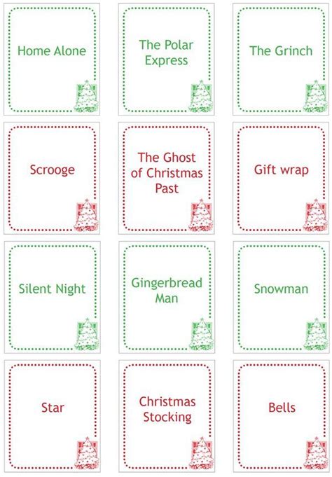 Christmas Charades Printable Childhood101 Christmas