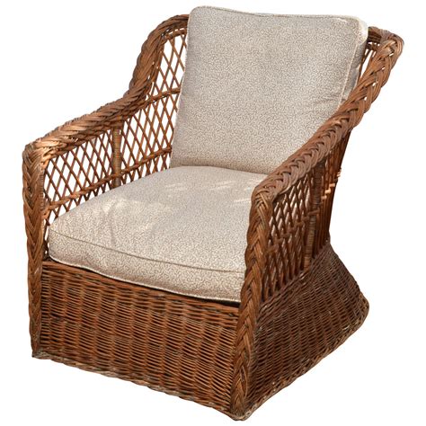 Furniture gallery of chairs including tropical, traditional wicker, rattan style, funky colors, and vintage see more ideas about wicker chairs, vintage wicker chair, wicker. Large-Scale American 1920's Natural Wicker Lounge Chair at ...