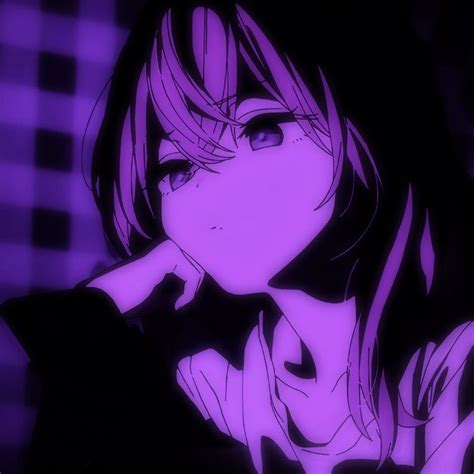 Purple Anime Aesthetic Pfp In Dark Purple Aesthetic Anime Art