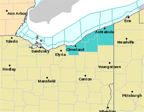 Lake Effect Snow Advisory In Effect Until 10 Am Monday For Cuyahoga