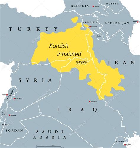Landkarte Von Kurdistan