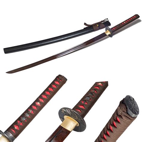 40 Inches Full Tang Hand Made Japanese Samurai Sword Forged Folded Red