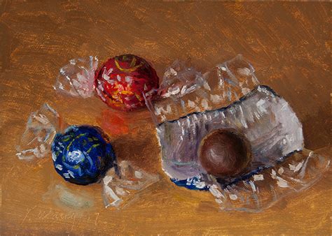 Wang Fine Art Chocolate Candy Still Life Food Painting