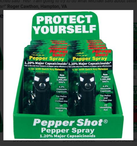 Wildfire Or Pepper Shot Pepper Spray With Leatherette Holster Display