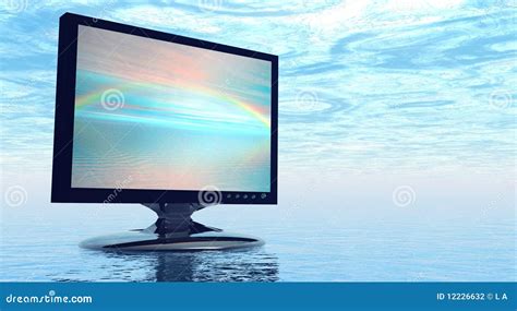 Tv Screen With Rainbow Stock Photography Image 12226632