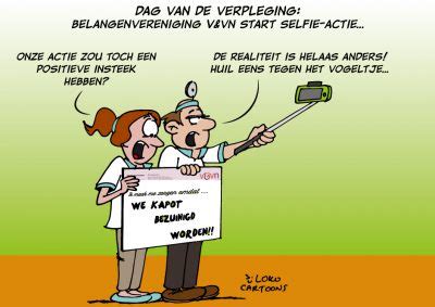 Sinds 1965 is 12 mei international nurses day. 160512-Dag-van-de-Verpleging - Loko Cartoons