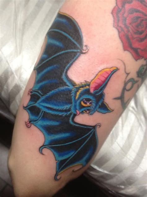 Awesome Bat Tattoo On Arm Bat Tattoo Tattoos Animal Tattoos