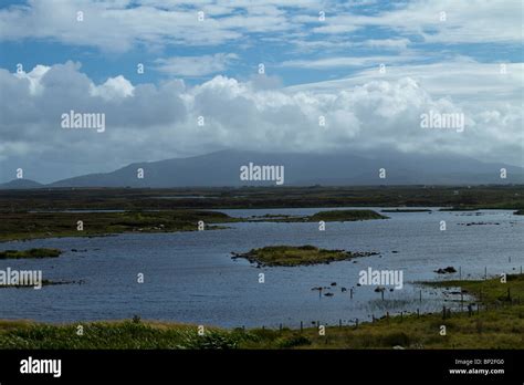 A Loch On The Island Of Benbecula Outer Hebrides Scotland Stock Photo