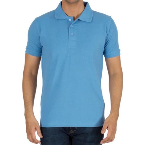 Cotton Plain Men Sky Blue Collar T Shirts Polo Neck At Rs 150pcs In