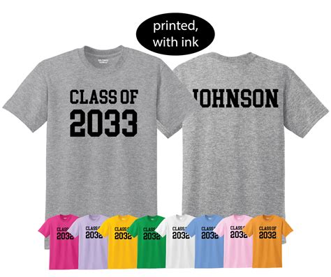 Personalized Class Of 2032 Shirts Customize Year And Name Custom Class