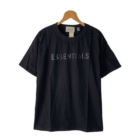 Essentials Black Crewneck T Shirt Shop Clothing Online Dot Made