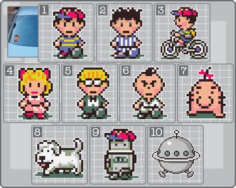 Earthbound Heroes 8bit Sprite Vinyl Decal From Choose A Etsy Uk