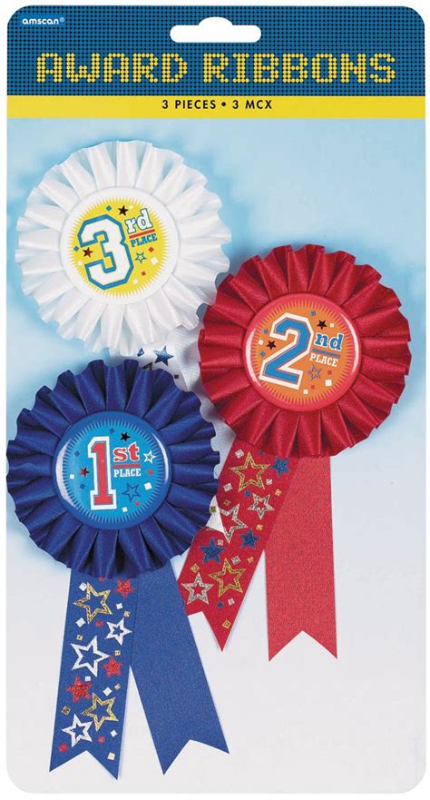 Award Ribbons 6 3pkg 1st 2nd And 3rd Place