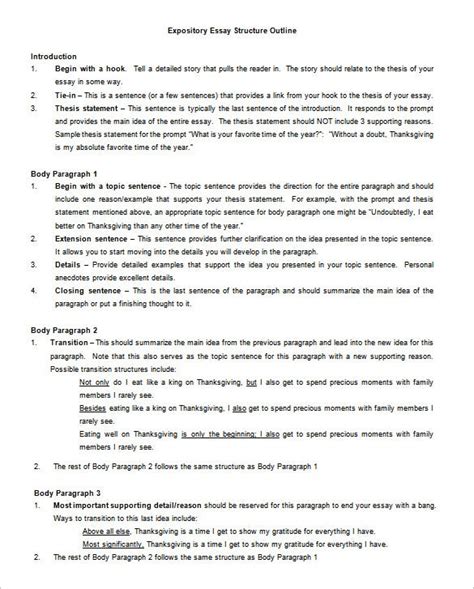 Essay Outline Template 9 Free Free Word Pdf Format Download Free