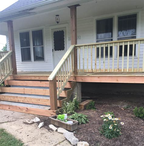 Get the tutorial at aratari at home. How to Cover Concrete Steps with Wood | Front porch steps ...