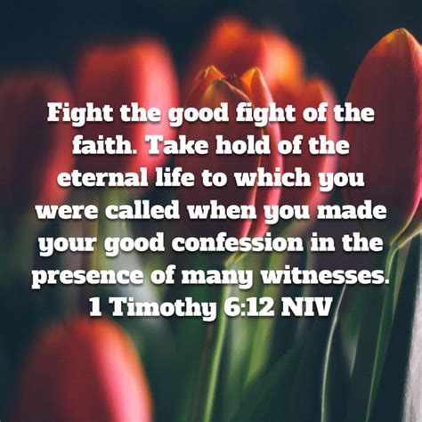 1 Timothy 612 Fight The Good Fight Of The Faith Take Hold Of The