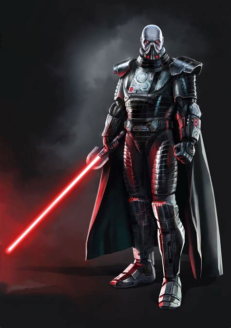 A Man Dressed As Darth Vader Standing In Front Of A Red Light Saber