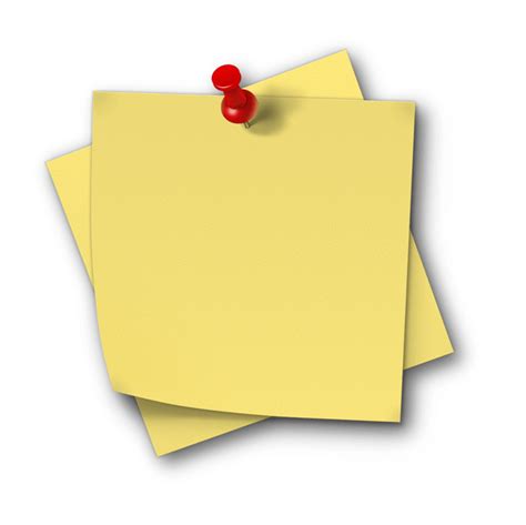 Sticky Note With Pin Transparent Background